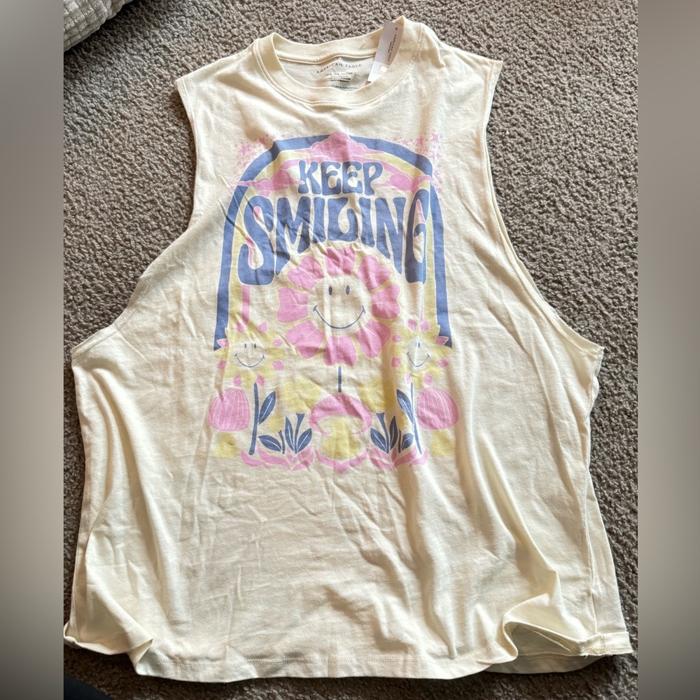 AE oversized smiley muscle tank